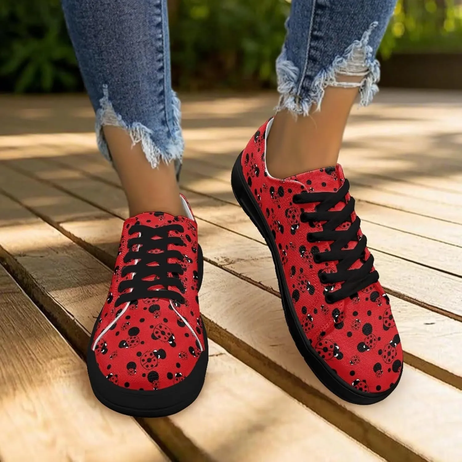 Women??s Canvas Sneakers Orthotic Walking Shoes with Memory Foam Non-Slip Canvas Shoes for Hiking Walking Running