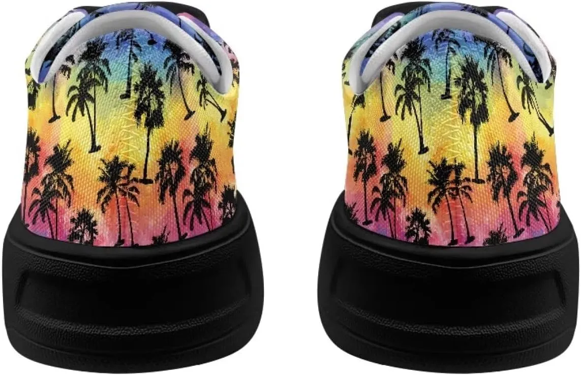 Women's Casual Canvas Sneakers Comfortable Low Top Walking Shoes Classic Lightweight Tennis Shoes Fashion Sneakers