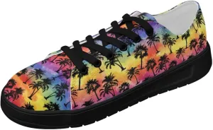 Women's Casual Canvas Sneakers Comfortable Low Top Walking Shoes Classic Lightweight Tennis Shoes Fashion Sneakers
