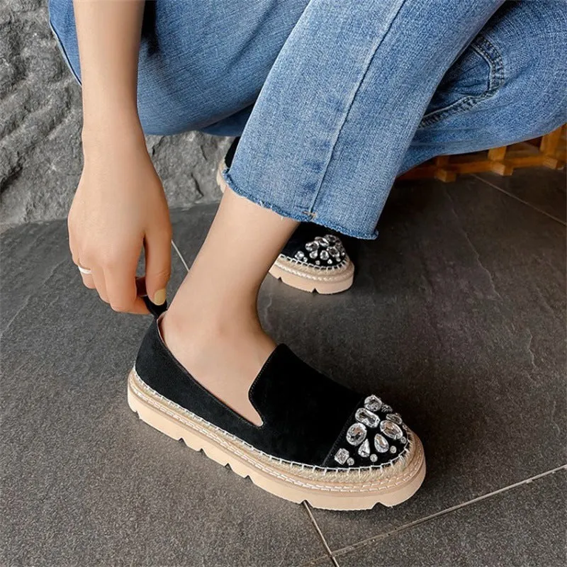 Women's Flats Gothic Shoes Slip-On Platform Loafers