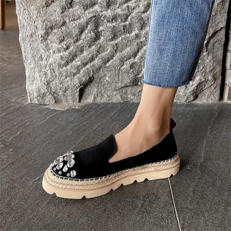 Women's Flats Gothic Shoes Slip-On Platform Loafers