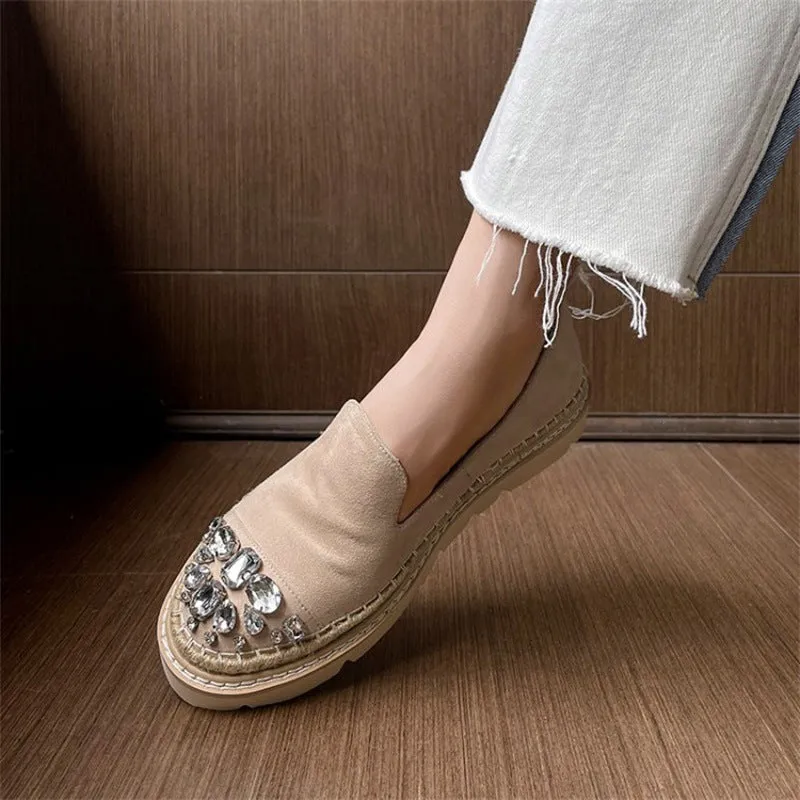 Women's Flats Gothic Shoes Slip-On Platform Loafers