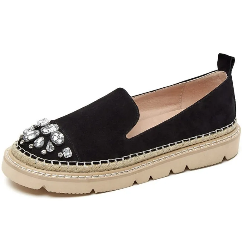 Women's Flats Gothic Shoes Slip-On Platform Loafers