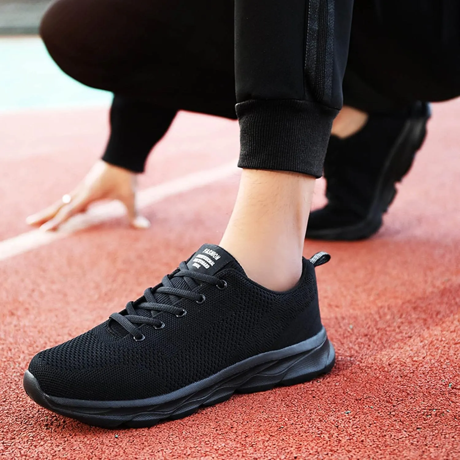 Womens Lace Up Running Shoes Non Slip Walking Shoes Slip On Shoes Women Mesh Ladies Casual Shoes Black Sneakers Red Tennis Shoe Cross Trainer Shoe
