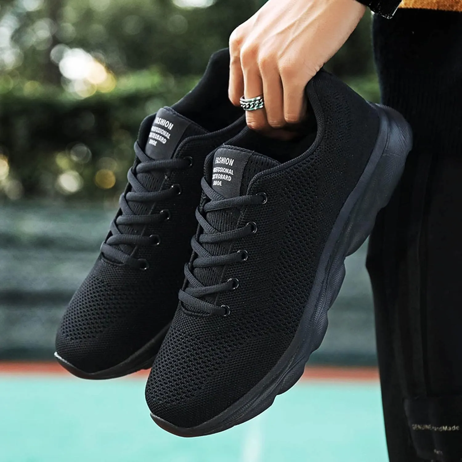 Womens Lace Up Running Shoes Non Slip Walking Shoes Slip On Shoes Women Mesh Ladies Casual Shoes Black Sneakers Red Tennis Shoe Cross Trainer Shoe