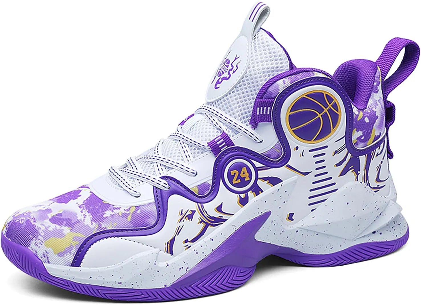 Women's Men's Basketball Shoes No-Slip Breathable Outdoor Shoes Fashion Graffiti Training Shoes