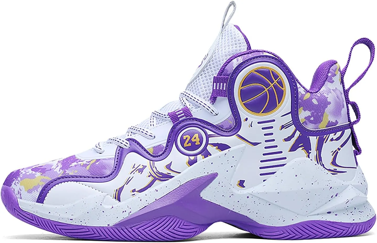Women's Men's Basketball Shoes No-Slip Breathable Outdoor Shoes Fashion Graffiti Training Shoes