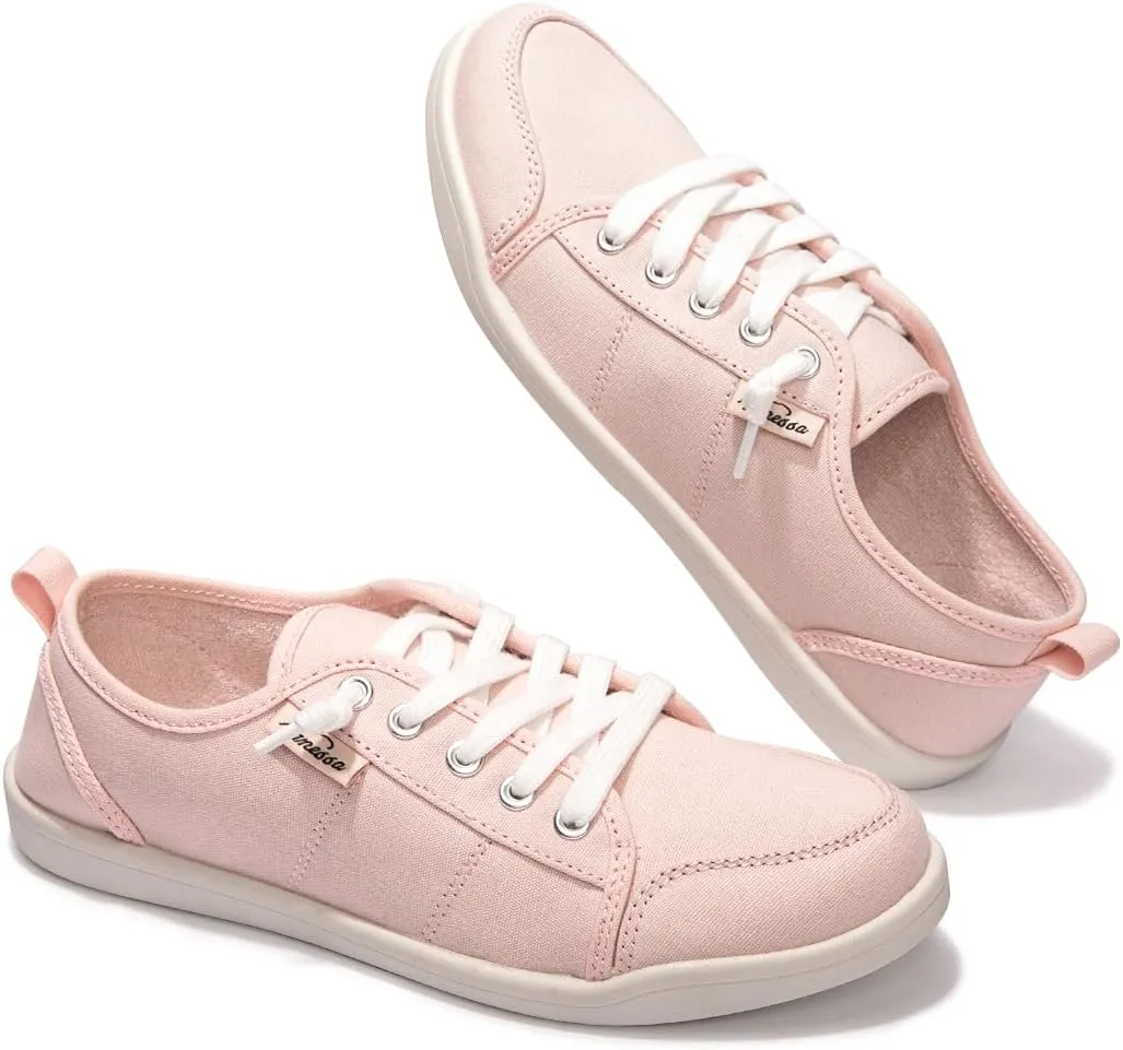 Womens Slip On Shoes, Casual Boat Loafer Shoes with Arch Support, Canvas Walking Sneakers for Women with Non Slip Rubber Outsole